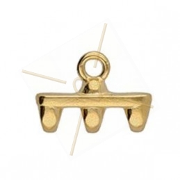 Cymbal Bead Endings - eindstuk voor Superduo 11.5X8.3MM III Gold Plated