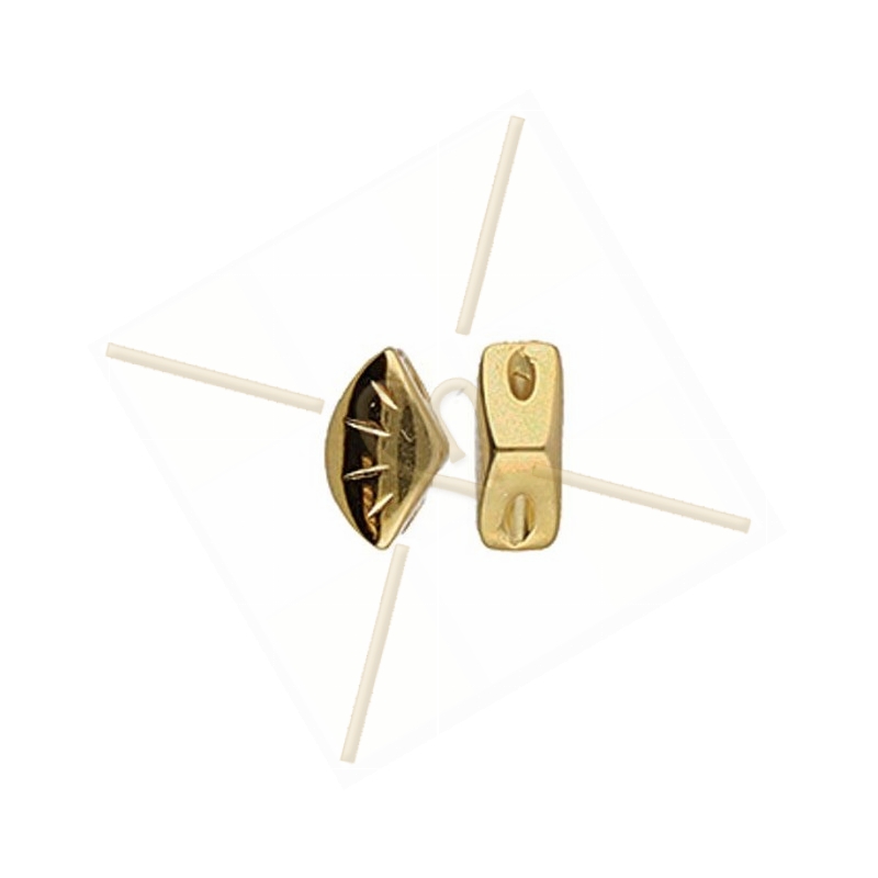 Cymbal Side Beads - Polonia- metal GEMDUO Side Bead 24K GOLD PLATE