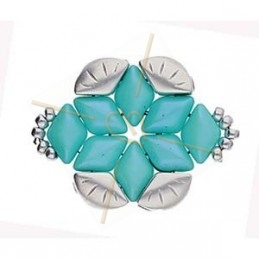 Cymbal Side Beads - perle en metal Polonia pour Gemduo Silver Plated