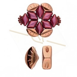 Cymbal Side Beads - perle en metal Polonia pour Gemduo Rose Gold