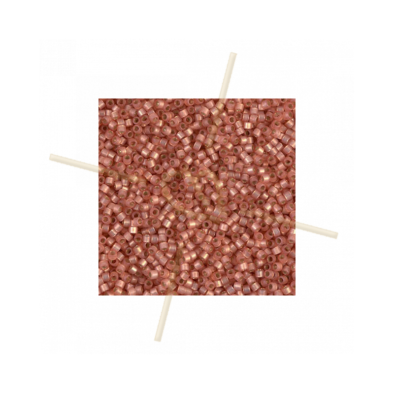 Miyuki Delica 11/0 - Peach Alabaster Silverlined - Db622