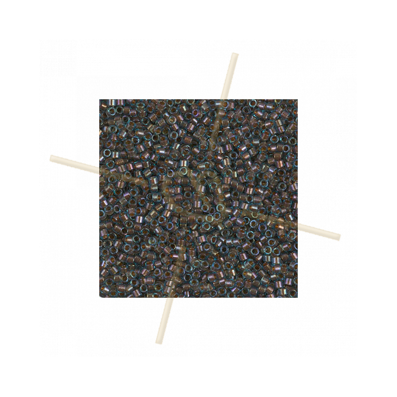 Miyuki Delica 11/0 - Topaz Lined Aqua AB - Db1775