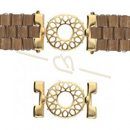 Cymbal Connector Gold plated - DETIS - for Miyuki Tila, Half Tila, Quart Tila CYM-TL012611-GP