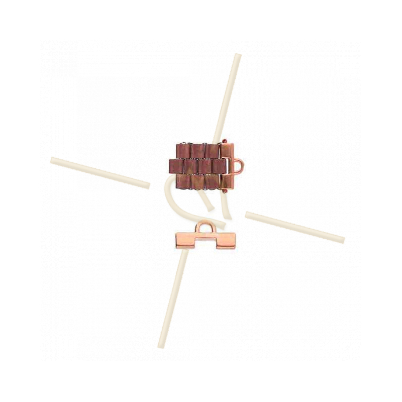 Cymbal Eindstuk Rose Gold plated - SOROS - voor Miyuki Tila, Half Tila, Quart Tila-CYM-TL012508-RG