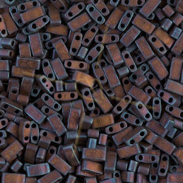 Half Tila Miyuki 5*2mm Metallic Copper matte Ab HTL-2005