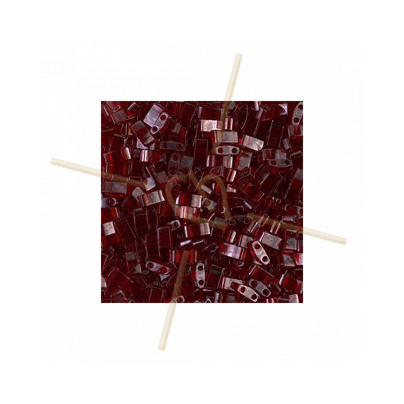 Half Tila Miyuki 5*2mm Dark Red Transparant HTL-304