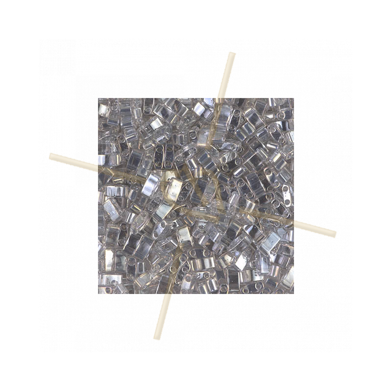 Half Tila Miyuki 5*2mm Silver Shade Lustré HTL-1881