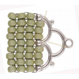 Cymbal Eindstuk Rhodium plated - LAKOS III 19MM - voor Rocailles Miyuki en Tsjech