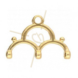 Cymbal Embout Gold plated  - LAKOS III 19MM - pour Rocailles Miyuki et Tcheque