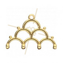 Cymbal Ending Gold plated  - LAKOS IV 27MM - for Seedbeads Miyuki and Czech