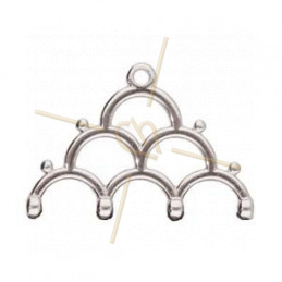 Cymbal Eindstuk Rhodium plated - LAKOS IV 27MM - voor Rocailles Miyuki en Tsjech