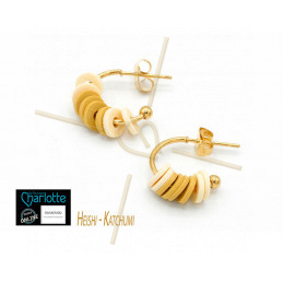 oorbellen staal fashion rond 15mm Gold