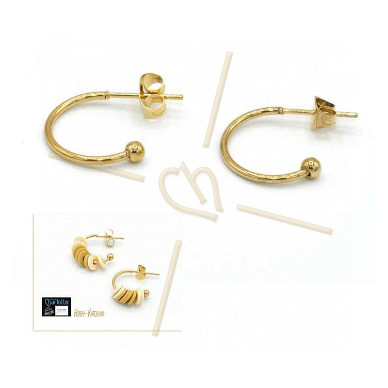 Earrings steel Fashion rond 15mm Gold