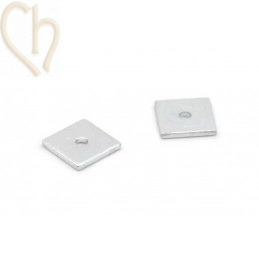 tussenstuk vierkant 8mm aluminium