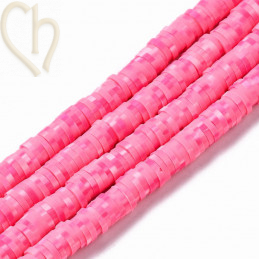 Rondelles Heishi 6mm Hot Pink par Fil 40cm