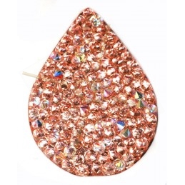 Swarovski Fine Rocks druppel 21*28mm Crystal AB - Rose gold